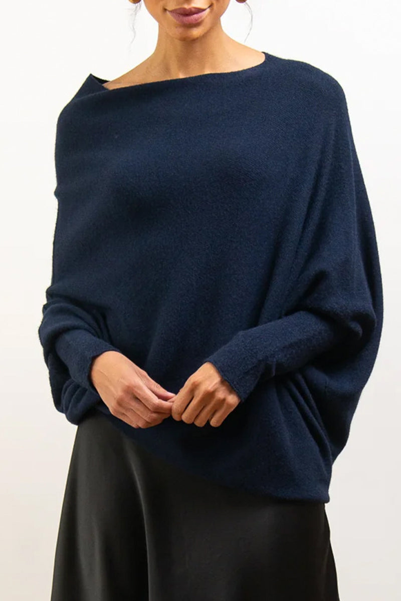 Heidi-Mode | Legere Einfachheit Einfarbige Alte O-Ausschnitt Tops - 10 Farben