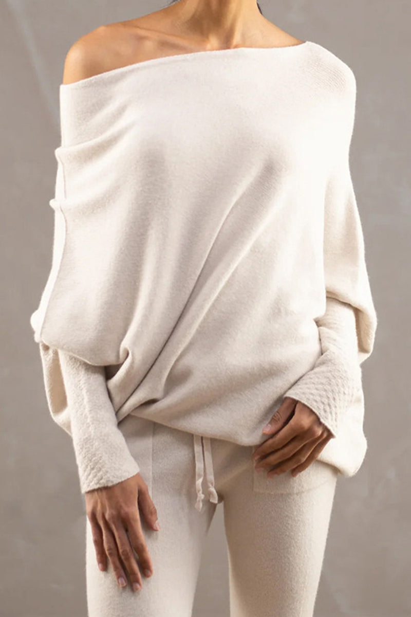 Heidi-Mode | Legere Einfachheit Einfarbige Alte O-Ausschnitt Tops - 10 Farben