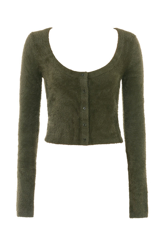 Heidi-Mode | Weiches Flauschiges Strickjacke mit Maxi Kleid