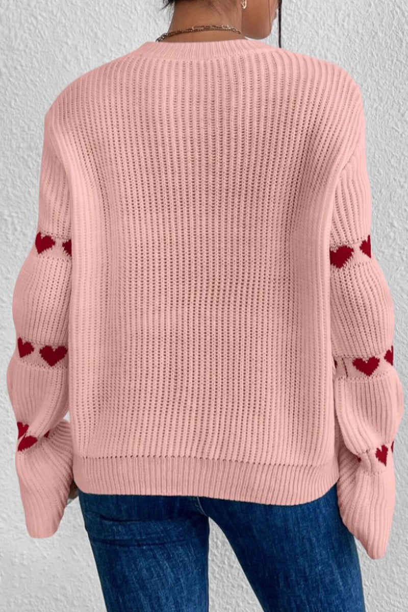 Heidi-Mode | Lässige geometrische Weberei O-Hals Tops