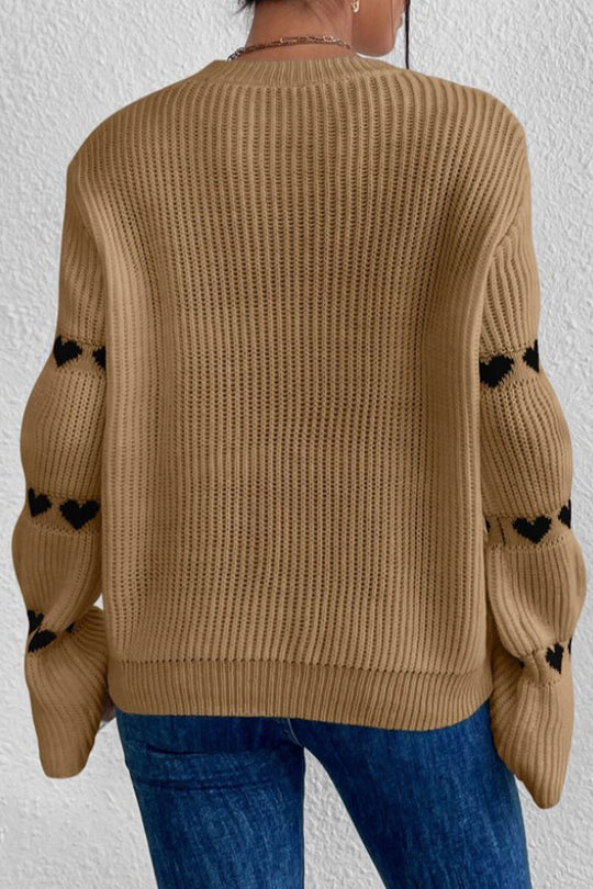 Heidi-Mode | Lässige geometrische Weberei O-Hals Tops