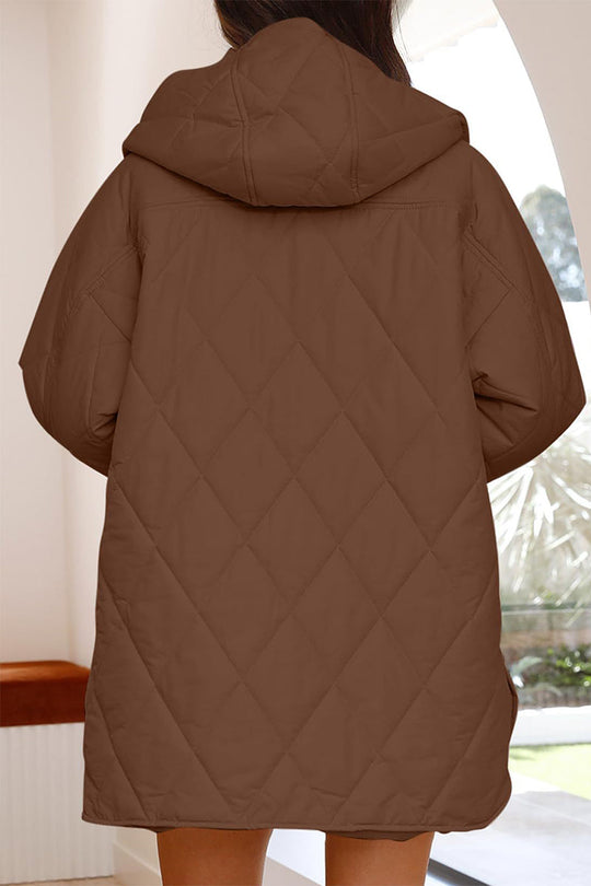 Heidi-Mode | Lässig Einfarbig Tasche Kapuze Kragen Outerwear