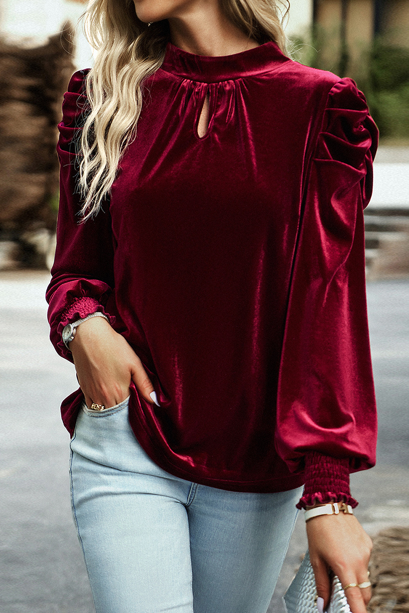 Heidi-Mode | Elegante Solide Falt Halb A Rollkragen Tops