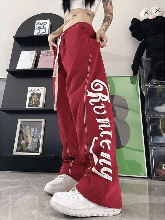 Heidi-Mode | School Baggy Sweatpants Mit Nähten Und Logo Design
