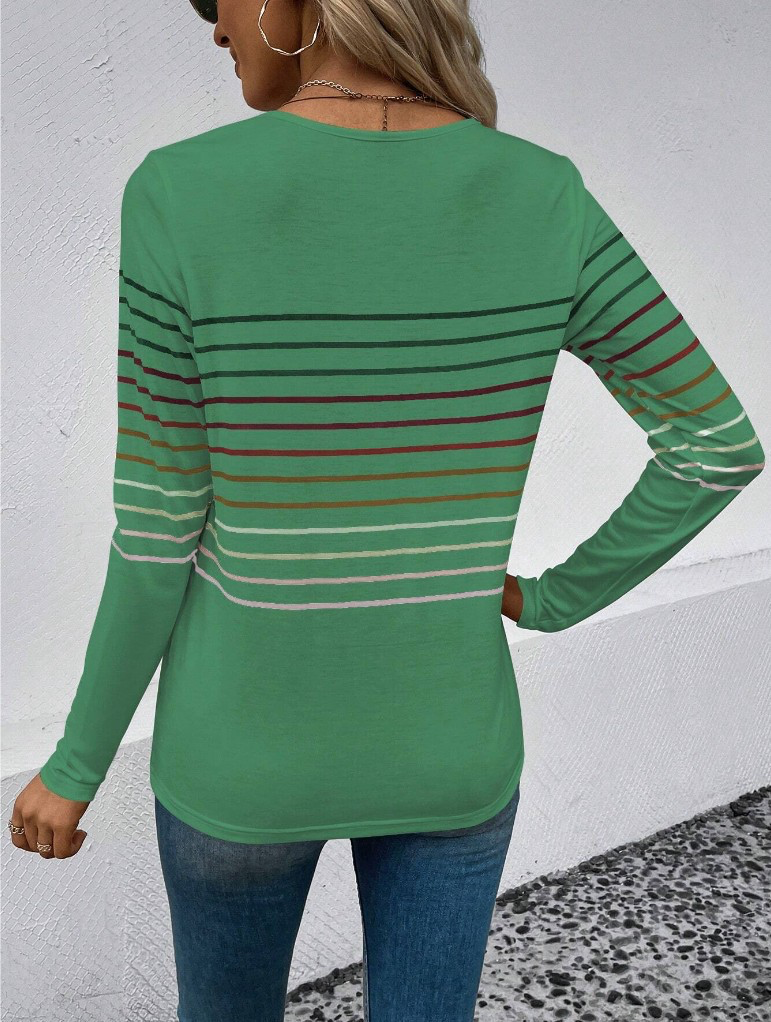 HeidiMode gestreifter Langarm Pullover