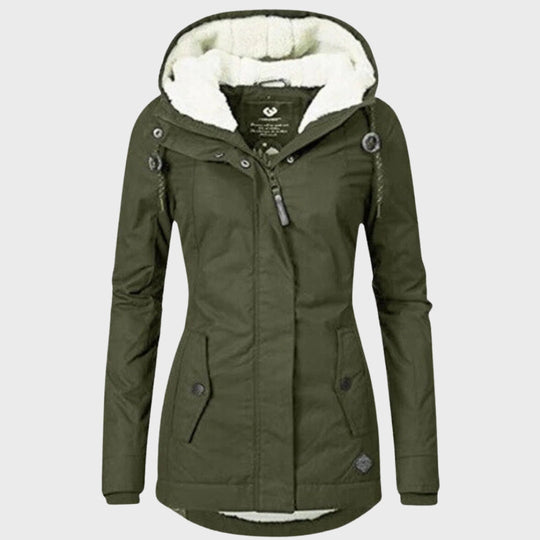 Heidi-Mode | Neuer Falten Baumwollmantel mit Kapuze