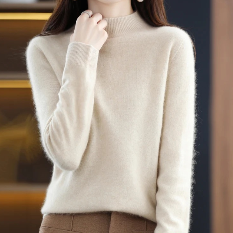 Heidi-Mode | Damen Rollkragenpullover Klassische Weiche Strickware Warm und Elegant Rollkragenpullover Damen