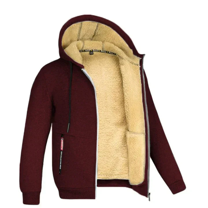 Heidi-Moden - Lässiger und Stilvoller Herbst Zip-Up Hoodie mit Fleece-Jacke für Männer