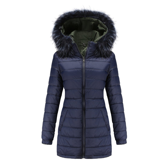 Heidi-Mode | Damen Winter Steppmantel Wende-Parka aus Baumwolle