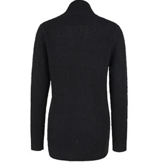 Heidi-Mode | Lange Westen Damen Offene Vorderseite Strickjacke mit Taschen