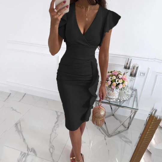 Heidi-Mode | Fließendes Sommerkleid mit V-Ausschnitt