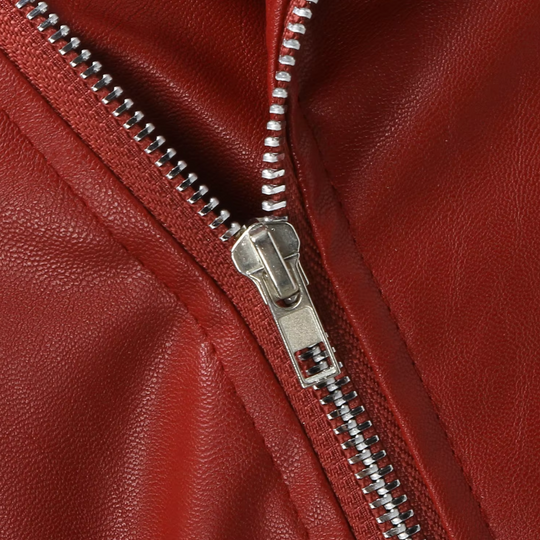 Heidi-Mode | Lederjacke Damen Biker Modell mit Gürtel und Reißverschlussdetails
