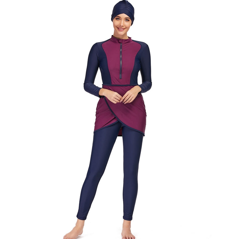 Heidi-Mode | 3 Teile Set Halal Bademode Badeanzug Burkini Badeoutfit