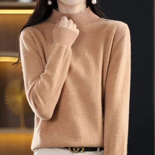 Heidi-Mode | Kaschmir Pullover Damen Hoher Kragen, Weich & Zeitloses Design