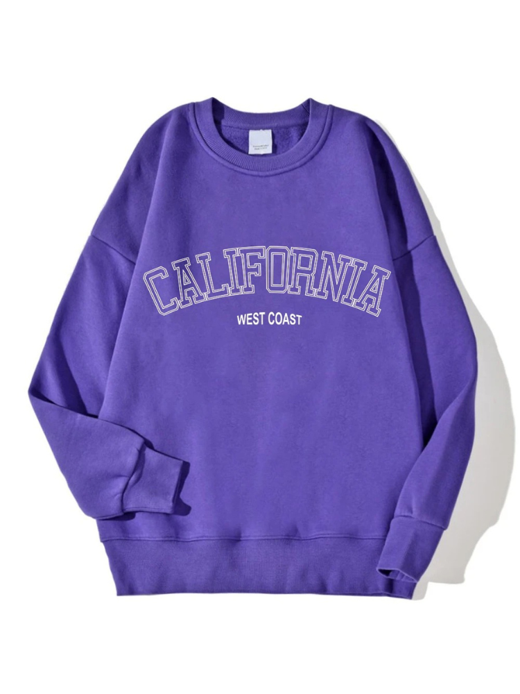 Heidi-Mode - Streetwear Herbst Kalifornien Westküste Oversized Sweatshirt für Frauen