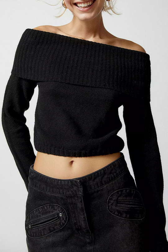 Heidi-Mode | Sexy Solide Rückenfreie Off-Shoulder Pullover - 5 Farben