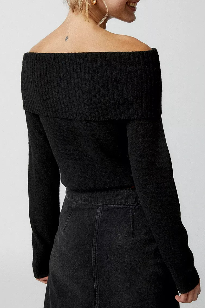 Heidi-Mode | Sexy Solide Rückenfreie Off-Shoulder Pullover - 5 Farben