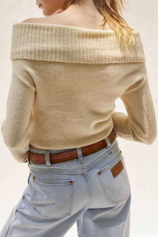 Heidi-Mode | Sexy Solide Rückenfreie Off-Shoulder Pullover - 5 Farben