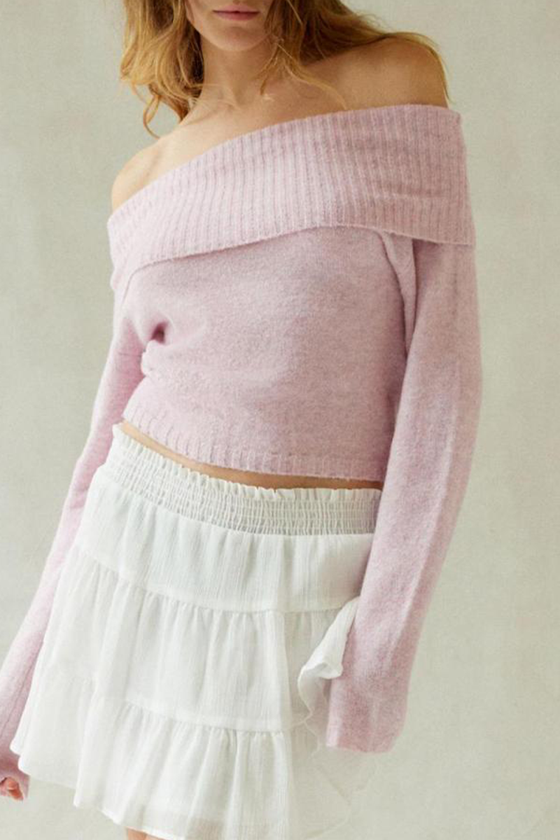 Heidi-Mode | Sexy Solide Rückenfreie Off-Shoulder Pullover - 5 Farben