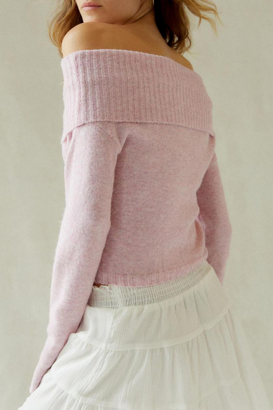 Heidi-Mode | Sexy Solide Rückenfreie Off-Shoulder Pullover - 5 Farben