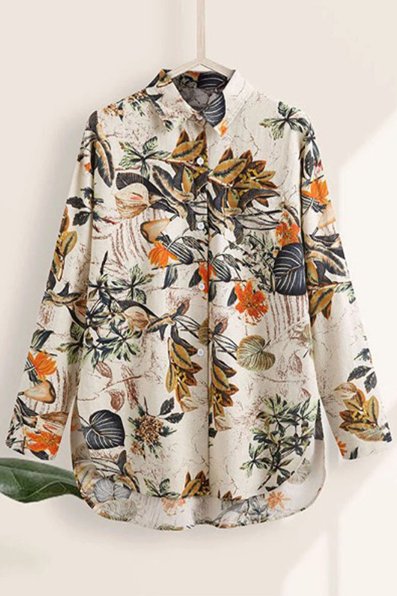 Heidi-Mode | Sexy Floral Umlegekragen Tops - 3 Farben
