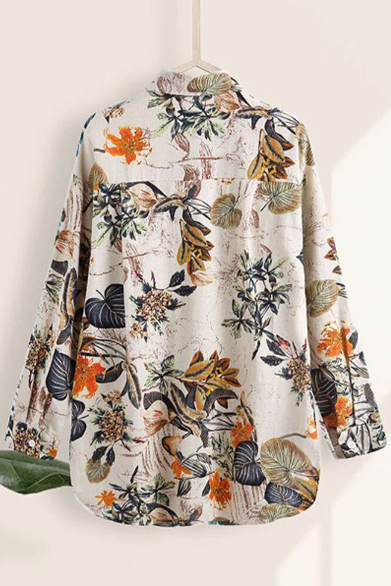 Heidi-Mode | Sexy Floral Umlegekragen Tops - 3 Farben