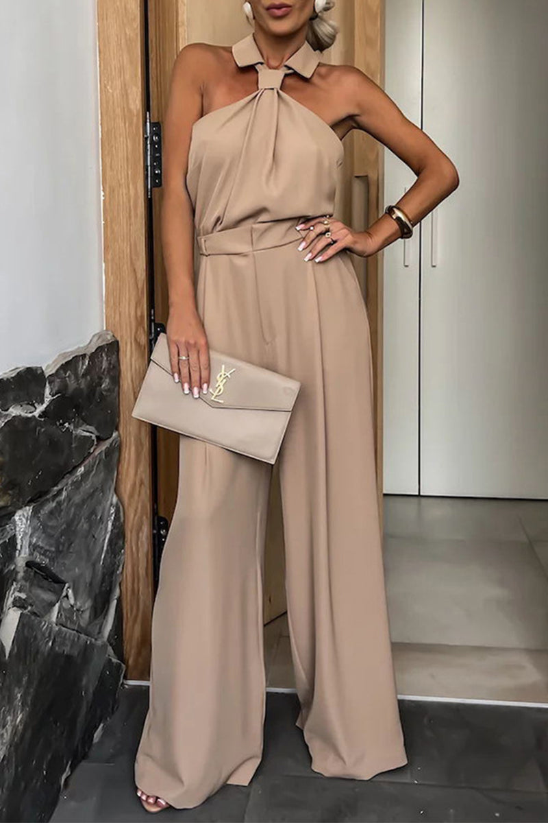 Einfache Tasche Reißverschluss Halter Jumpsuits