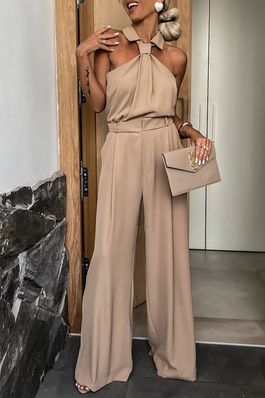 Einfache Tasche Reißverschluss Halter Jumpsuits