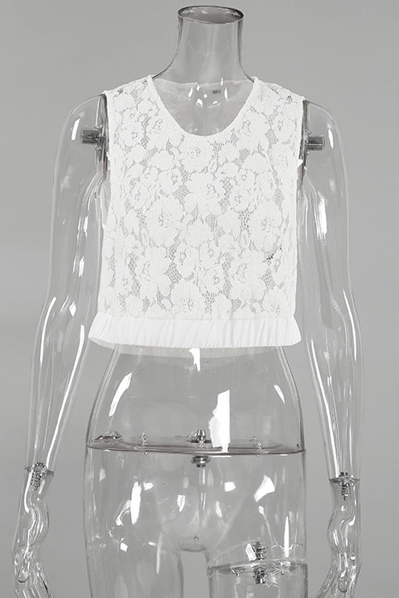 Heidi-Mode | Sexy Einfarbige Spitze V-Ausschnitt Tops