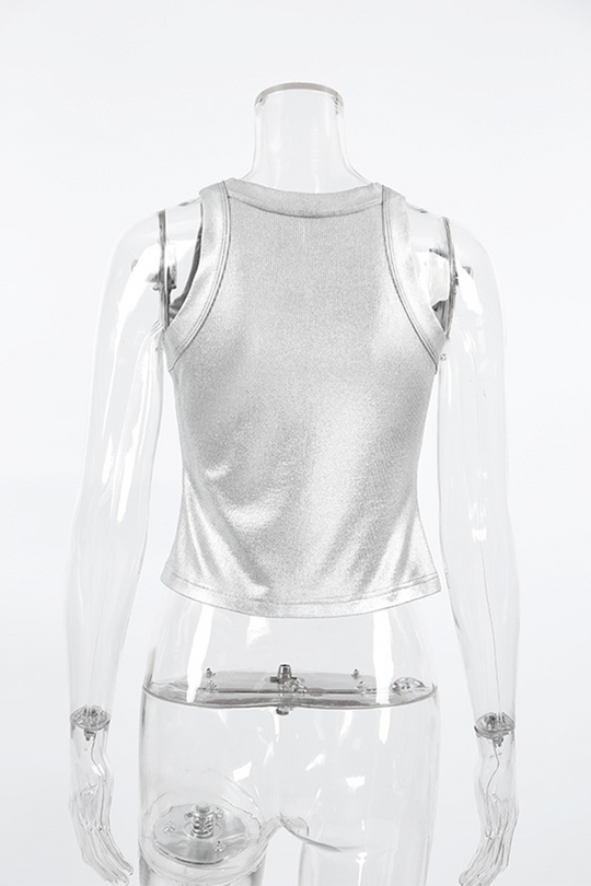Heidi-Mode | Lässige tägliche Patchwork geraffte reflektierende Rundhals-Tops