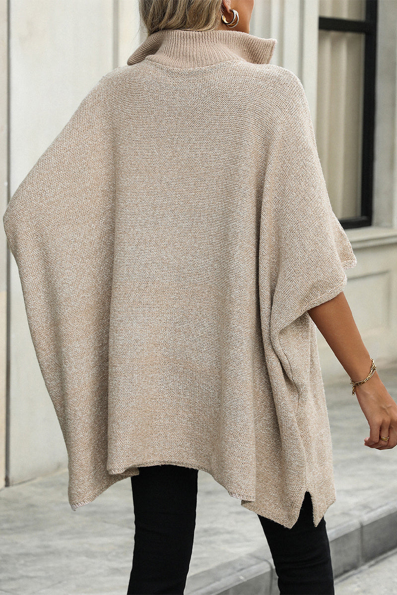 Heidi-Mode | Lässiger einfarbiger Reißverschluss-Turndown-Kragen Pullover - 4 Farben