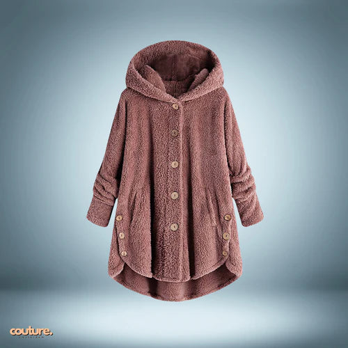 Heidi-Mode | Jacke mit Knöpfen und Kapuze