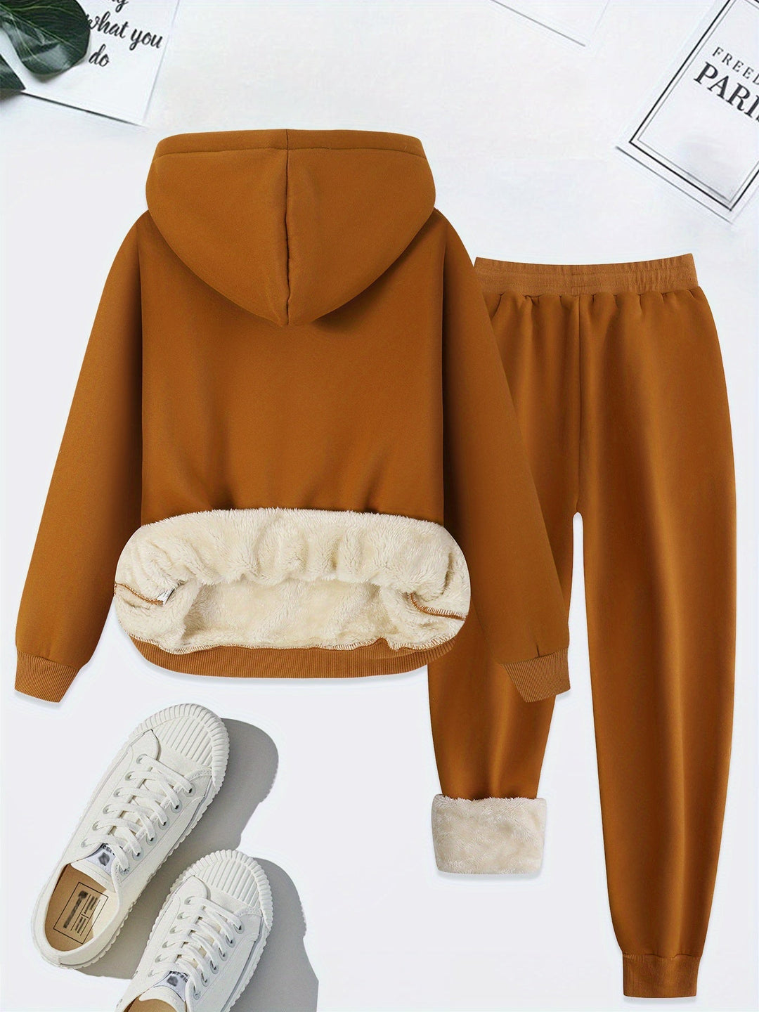 Heidi-Mode | Warmer Hoodie Und Kordelzughose Trainingsanzug Mit 'New York' Druck Für Damen