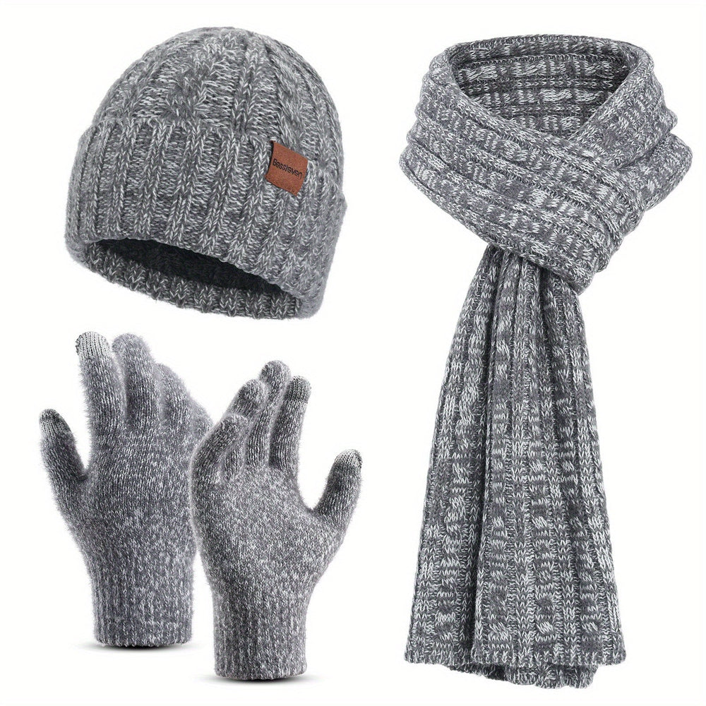 Heidi-Mode - Klassisches Winter Vielseitiges 3-teiliges Set für Unisex