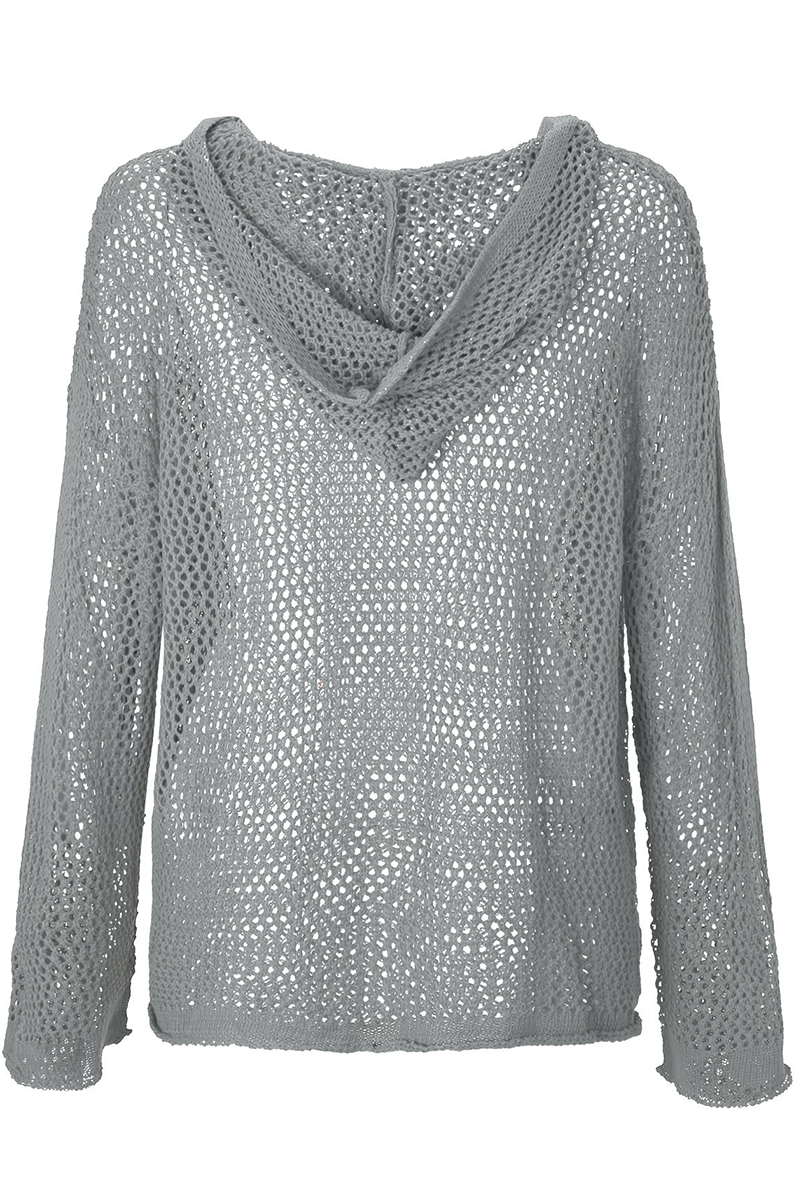 Heidi-Mode | Lässige tägliche unifarbene ausgehöhlte Kapuzenpullover - 6 Farben