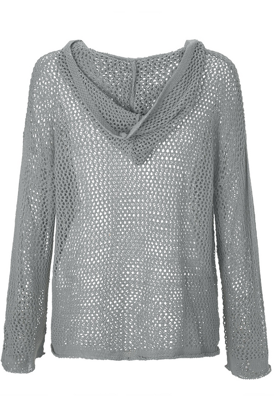 Heidi-Mode | Lässige tägliche unifarbene ausgehöhlte Kapuzenpullover - 6 Farben