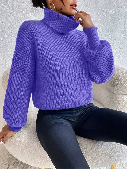 Heidi-Mode | Strickpullover mit langen Ärmeln und Rollkragen im gemütlichen Stil