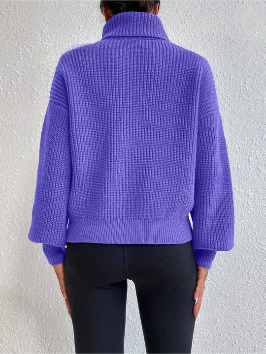 Heidi-Mode | Strickpullover mit langen Ärmeln und Rollkragen im gemütlichen Stil