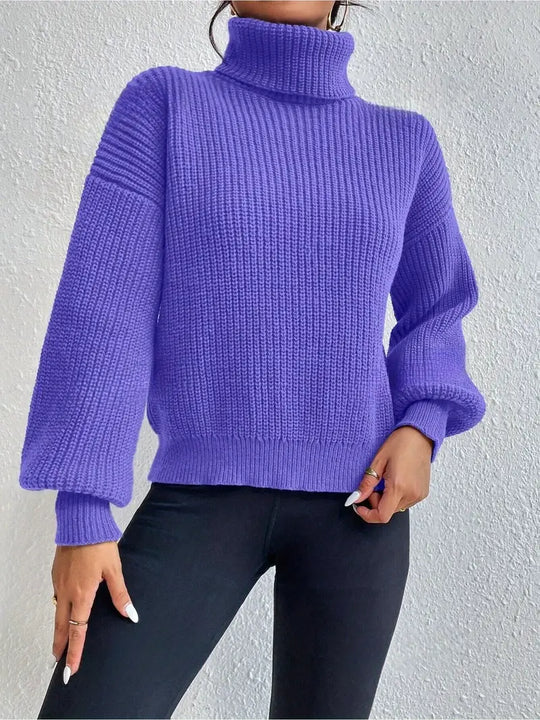 Heidi-Mode | Strickpullover mit langen Ärmeln und Rollkragen im gemütlichen Stil