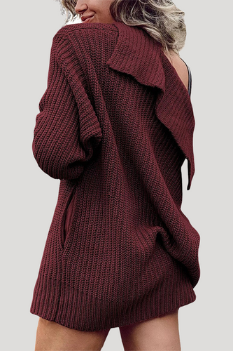 Heidi-Mode | Lässige tägliche einfarbige Taschenknöpfe Gewebter Umgeschlagener Kragen Outdoor-Bekleidung - 7 Farben