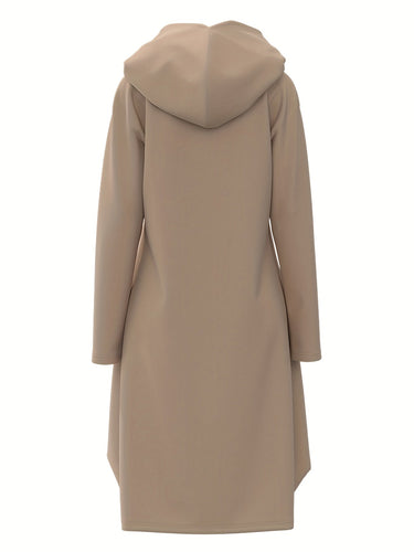 Heidi-Mode - Lässiges Herbst Khaki Hoodie Kleid für Frauen