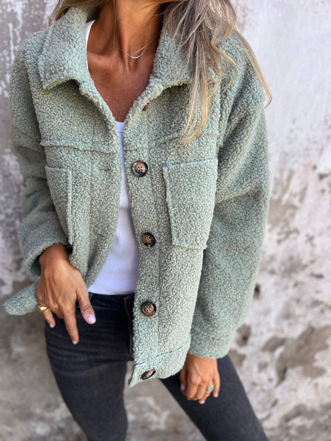 Heidi-Mode | Kurze Warme Bouclé Jacke