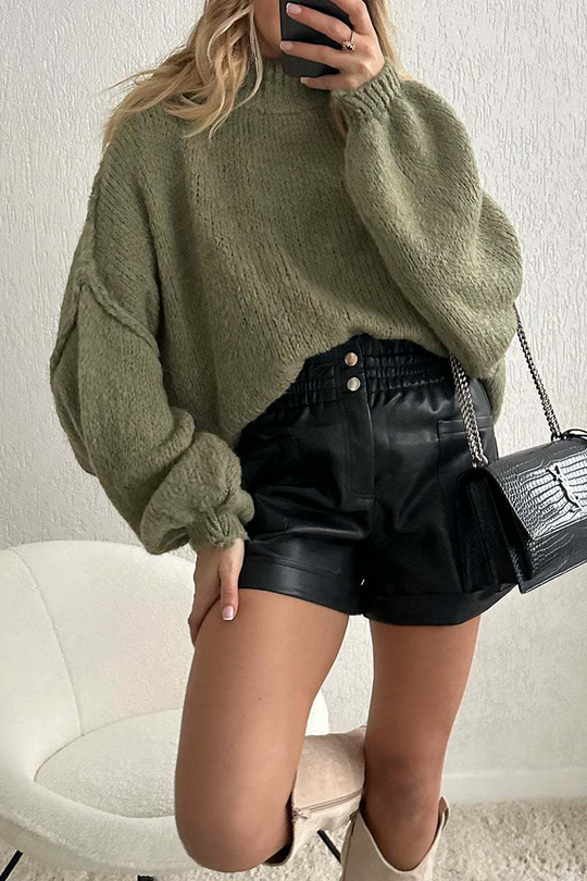 Heidi-Mode | Lässiger täglicher Patchwork-Gewebe Halb Stehkragen Pullover - 5 Farben