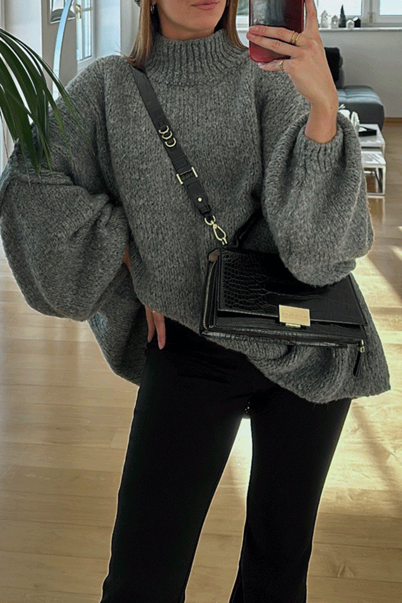 Heidi-Mode | Lässiger täglicher Patchwork-Gewebe Halb Stehkragen Pullover - 5 Farben