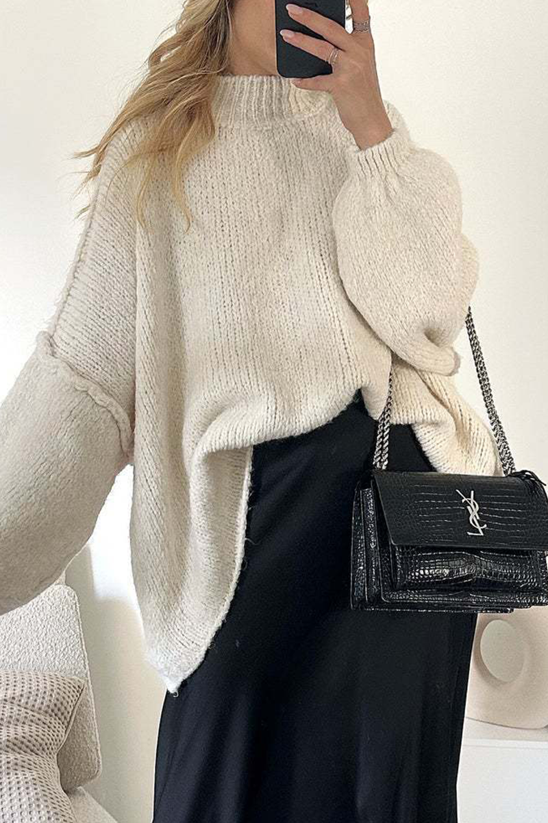 Heidi-Mode | Lässiger täglicher Patchwork-Gewebe Halb Stehkragen Pullover - 5 Farben