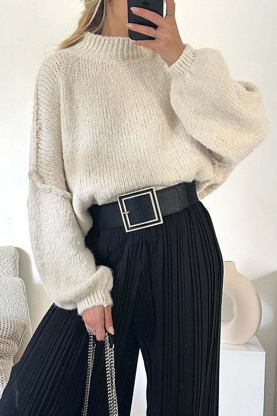 Heidi-Mode | Lässiger täglicher Patchwork-Gewebe Halb Stehkragen Pullover - 5 Farben