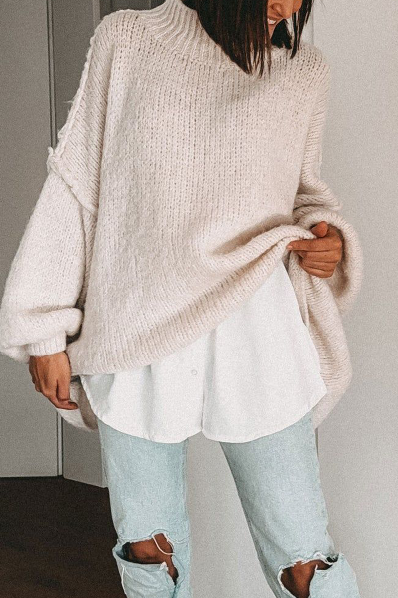 Heidi-Mode | Lässiger täglicher Patchwork-Gewebe Halb Stehkragen Pullover - 5 Farben