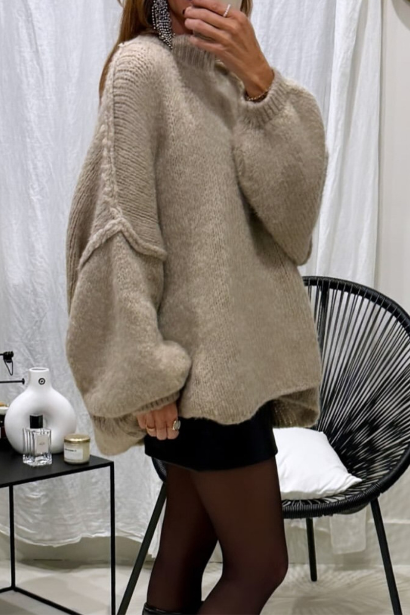 Heidi-Mode | Lässiger täglicher Patchwork-Gewebe Halb Stehkragen Pullover - 5 Farben