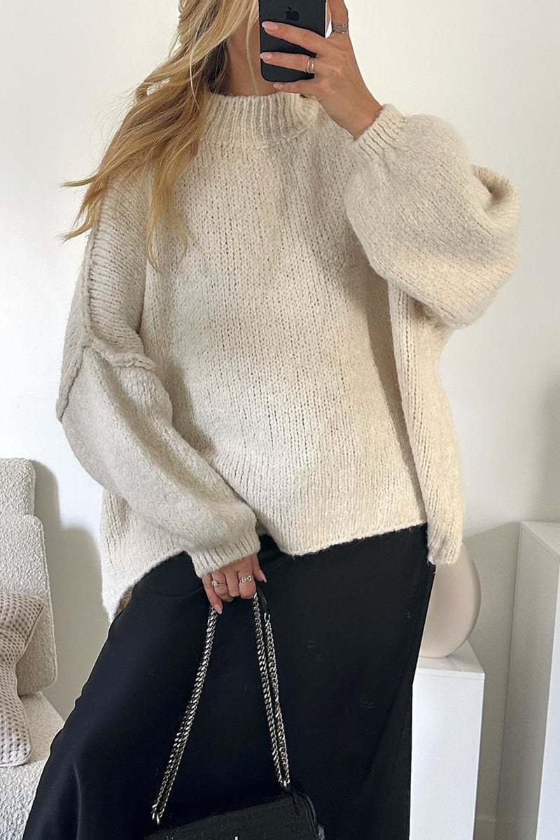 Heidi-Mode | Lässiger täglicher Patchwork-Gewebe Halb Stehkragen Pullover - 5 Farben