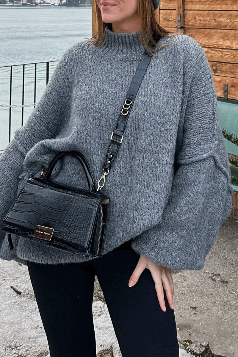Heidi-Mode | Lässiger täglicher Patchwork-Gewebe Halb Stehkragen Pullover - 5 Farben